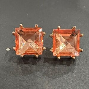 Orange Square  Stud Earrings - Women Jewelry